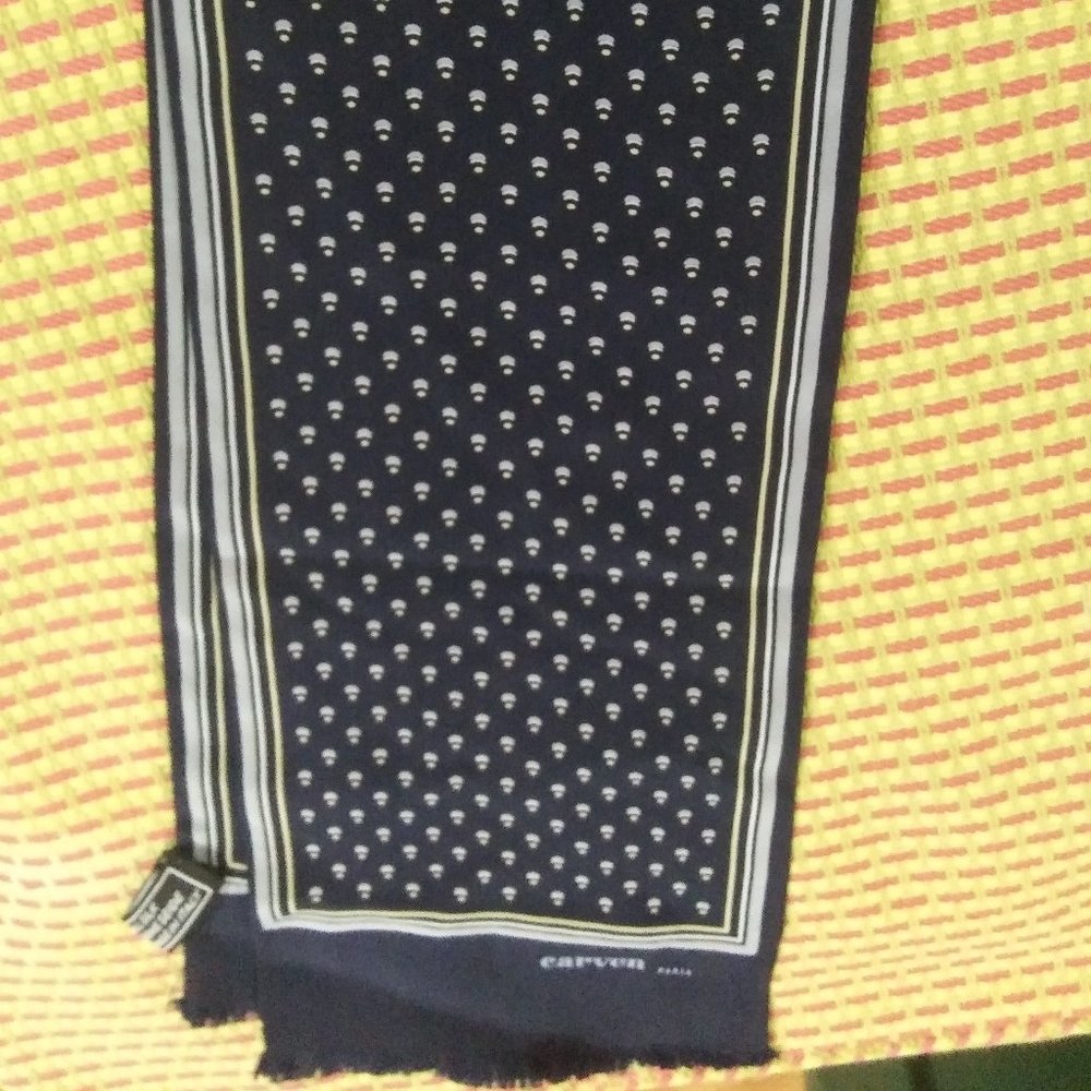 CARVEN SILK SCARF FROM PARIS RECTANGULAR UNISEX